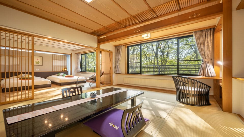 [Chic Modern] Twin + Japanese Room with 8 Tatami Mats, Non-Smoking | In-room safe, WiFi (free), bed sheets