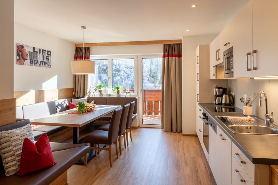 Superior Apartment, 2 Bedrooms, Mountain View (cleaning fee 135 EUR) | Living area | 32-inch LCD TV with cable channels, TV