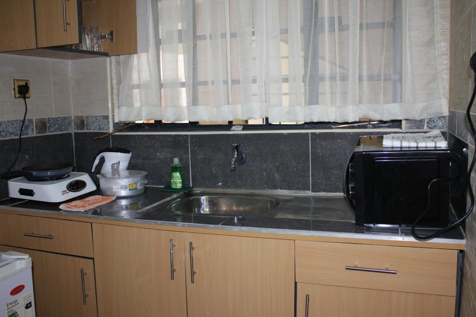 Fridge, electric kettle