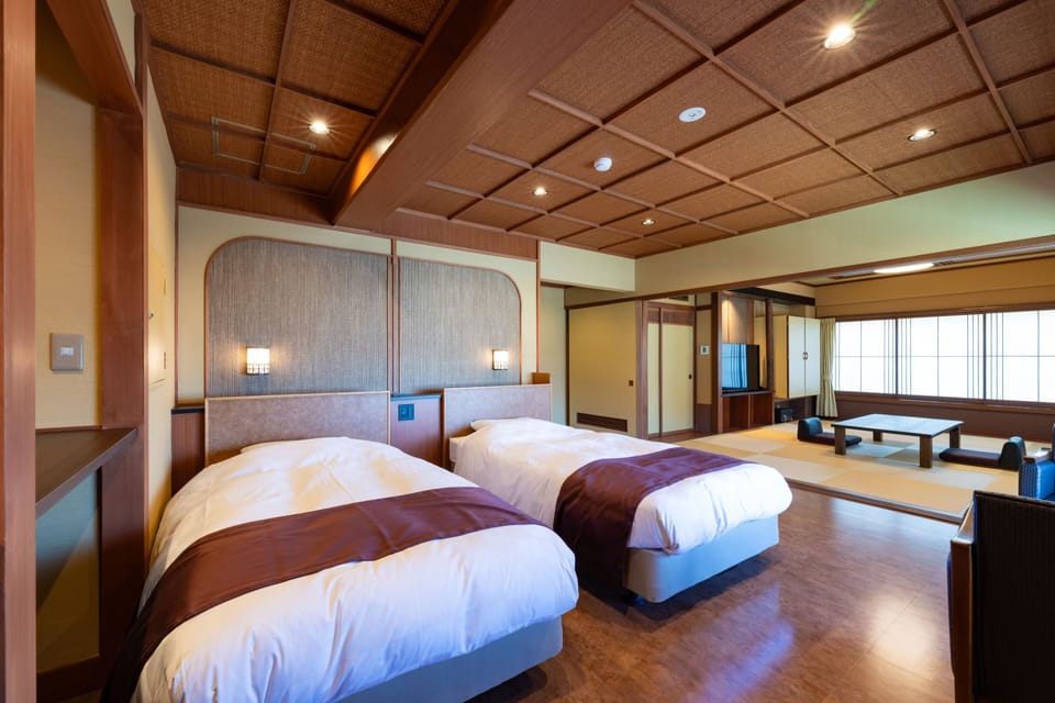 Main Building Japanese & Western Type Room | In-room safe, blackout drapes, iron/ironing board, free WiFi