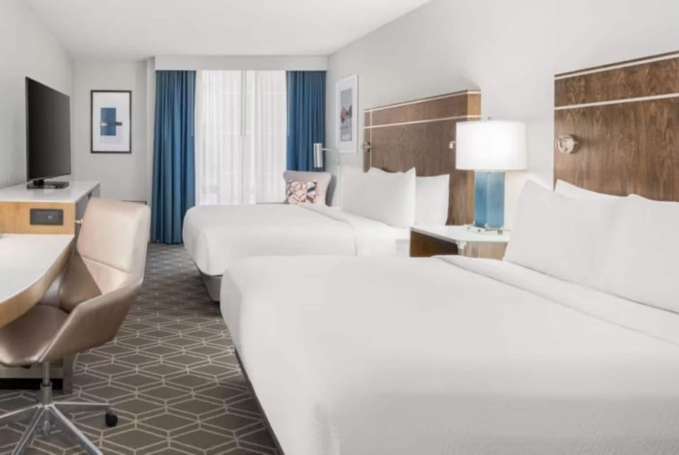 Room, 2 Queen Beds, Non Smoking (Interior) | In-room safe, desk, laptop workspace, blackout drapes