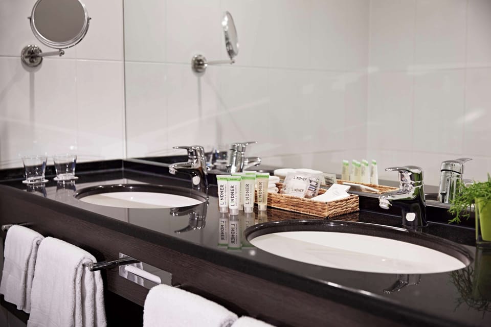 Premium Room, 1 King Bed, Balcony, City View | Bathroom | Eco-friendly toiletries, hair dryer, heated floors, towels