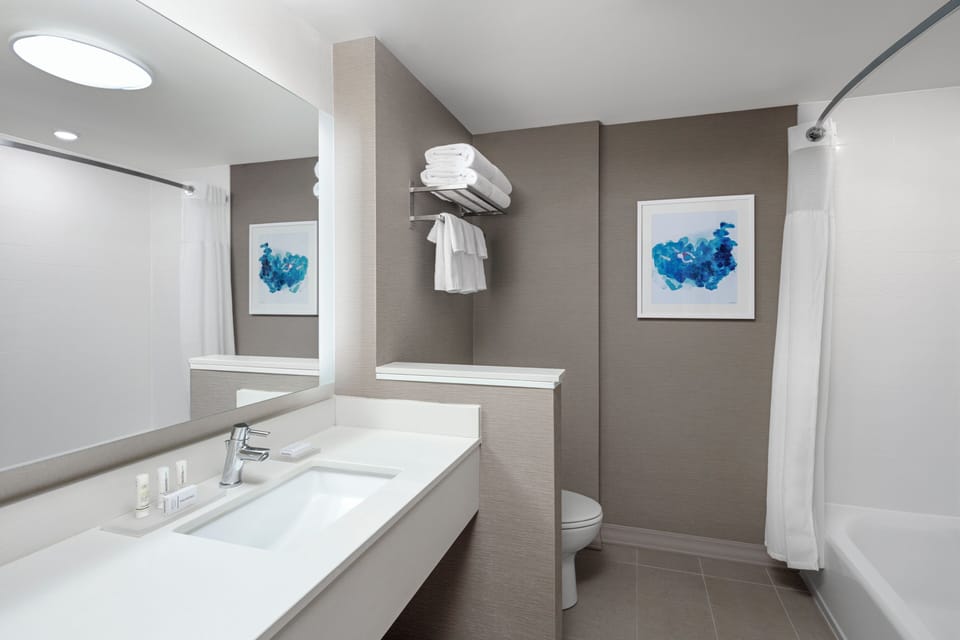 Suite, Multiple Beds, Hearing Accessible (Accessible Bathtub) | Premium bedding, desk, laptop workspace, blackout drapes