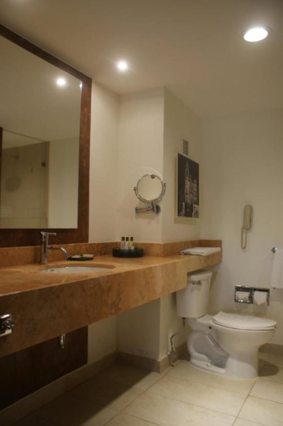 Free toiletries, hair dryer, towels