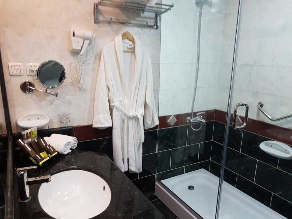 Free toiletries, hair dryer, bathrobes, slippers