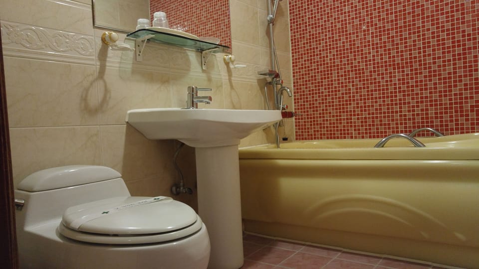 Standard Twin Room | Bathroom | Combined shower/tub, free toiletries, towels