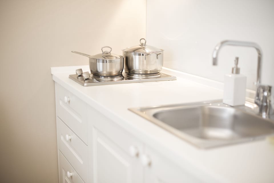 Superior Studio | Private kitchen | Full-size fridge, microwave, stovetop, espresso maker