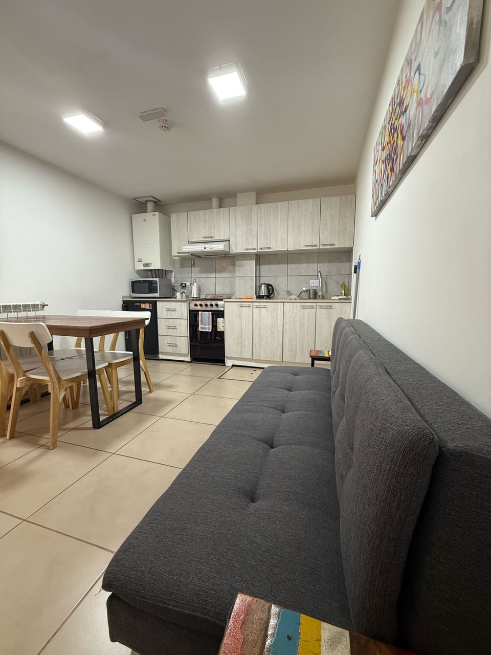 Classic Apartment, 1 Bedroom, Ground Floor | Private kitchen | Coffee/tea maker, full-size fridge, microwave, oven