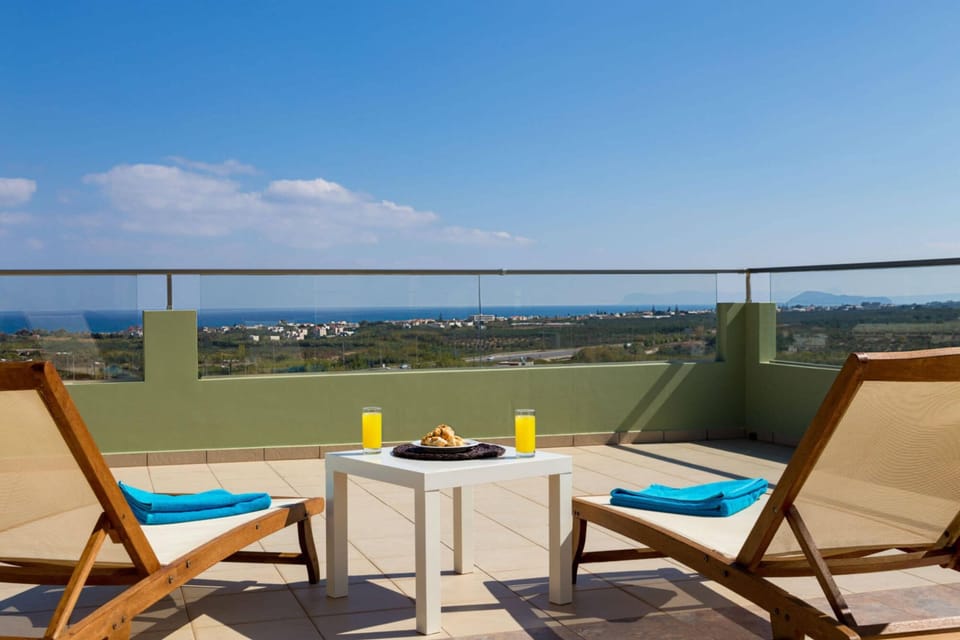 Family Villa, 4 Bedrooms, Private Pool, Sea View | Terrace/patio