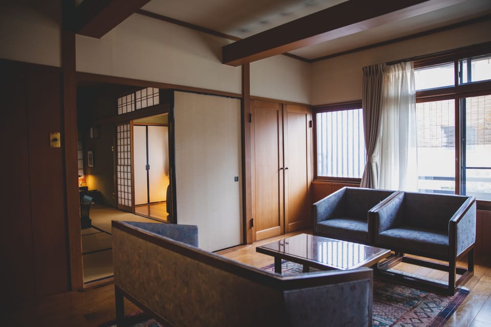 Japanese-Style Deluxe Room with Shower Room, Non Smoking(SHOU31) | Living area | 45-inch LCD TV with digital channels, TV