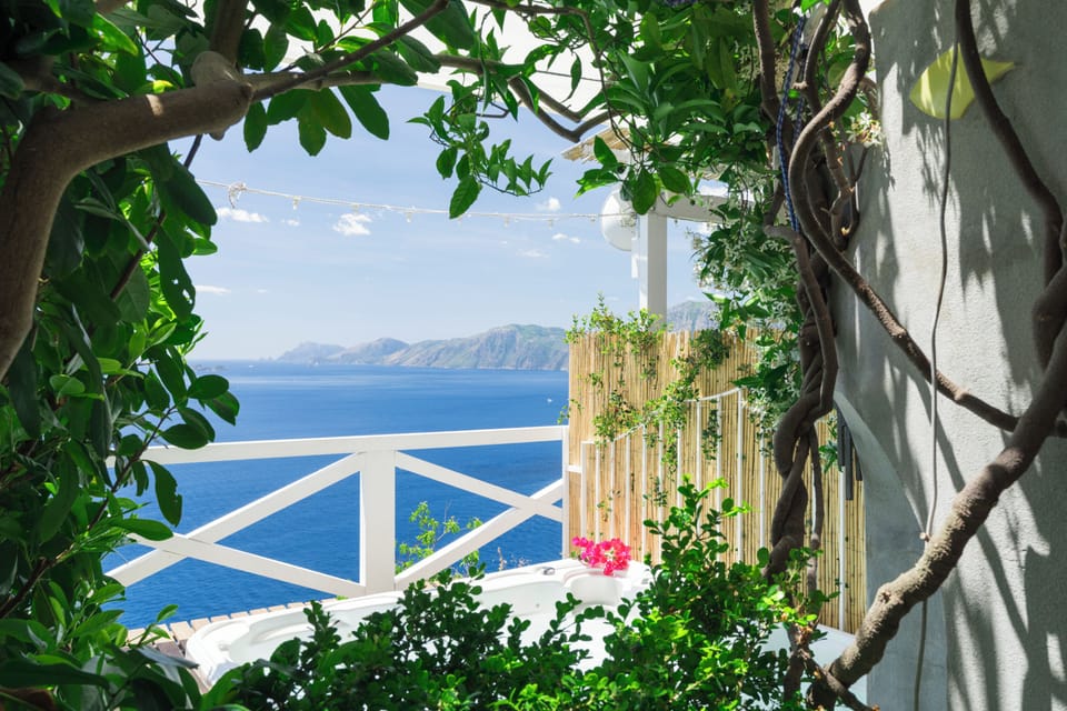 Panoramic Apartment, 1 Bedroom, Jetted Tub, Sea View (Il Sogno) | Terrace/patio