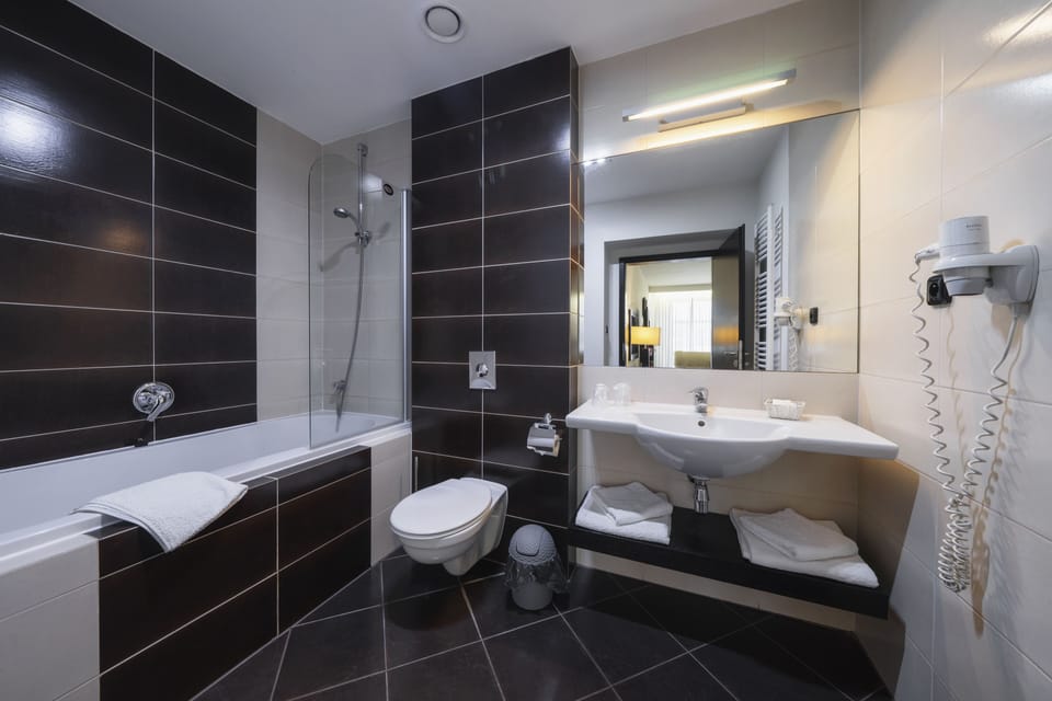Comfort Double Room | Bathroom | Free toiletries, hair dryer, towels, soap