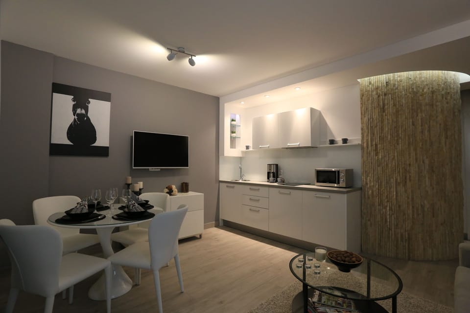 Apartment, 1 Bedroom | Private kitchen | Fridge, espresso maker, coffee/tea maker