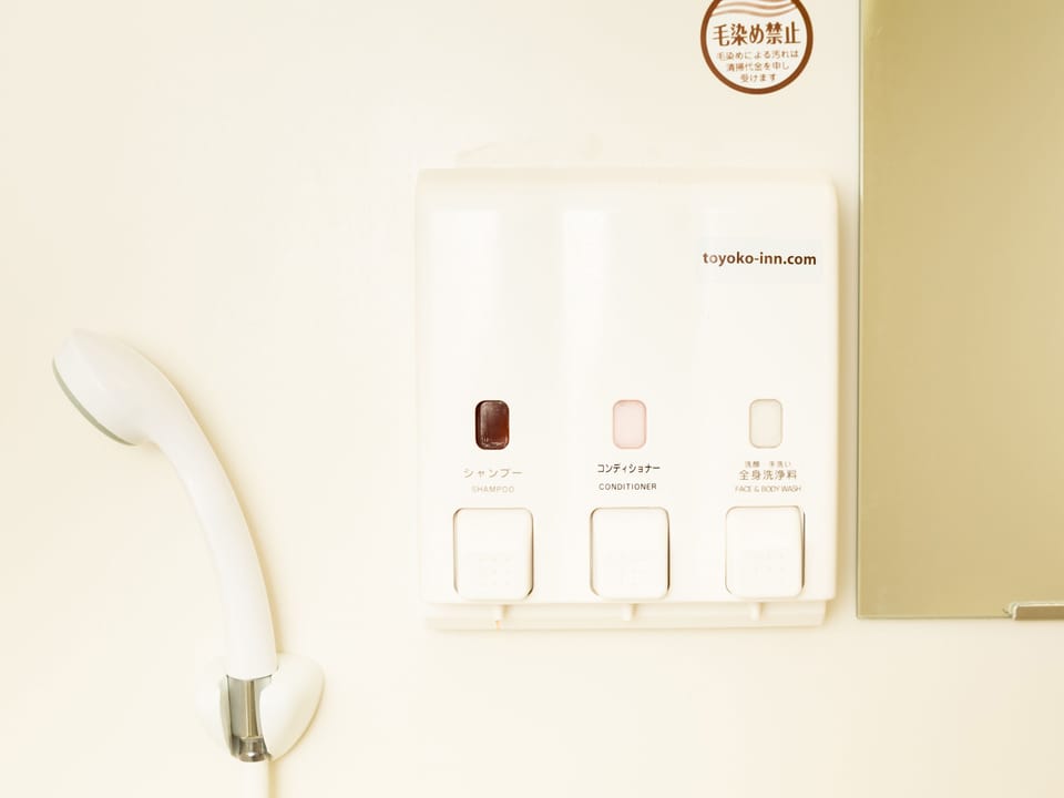 Combined shower/tub, slippers, electronic bidet, towels