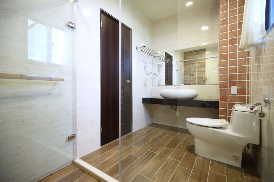 Comfort Quadruple Room, 2 Double Beds, Non Smoking, Balcony | Bathroom | Shower, free toiletries, hair dryer, slippers