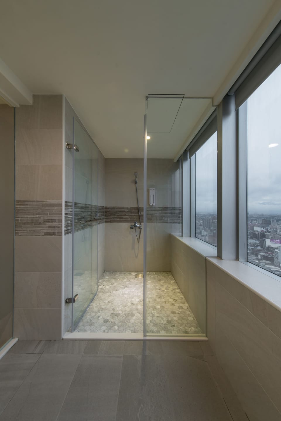View Double Room | Bathroom | Shower, rainfall showerhead, hair dryer, slippers