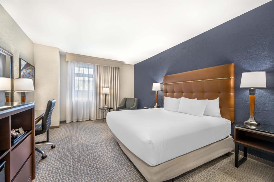 Room, 1 King Bed, Accessible (Roll in Shower) | Desk, blackout drapes, iron/ironing board, cribs (free)