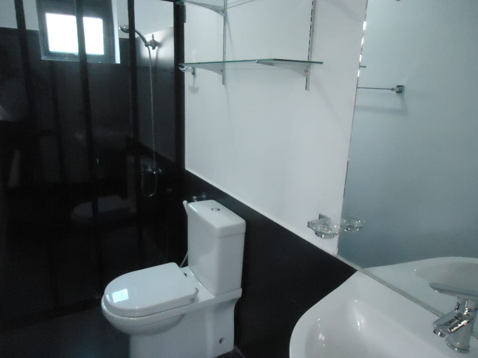 Shower, free toiletries, bathrobes, slippers