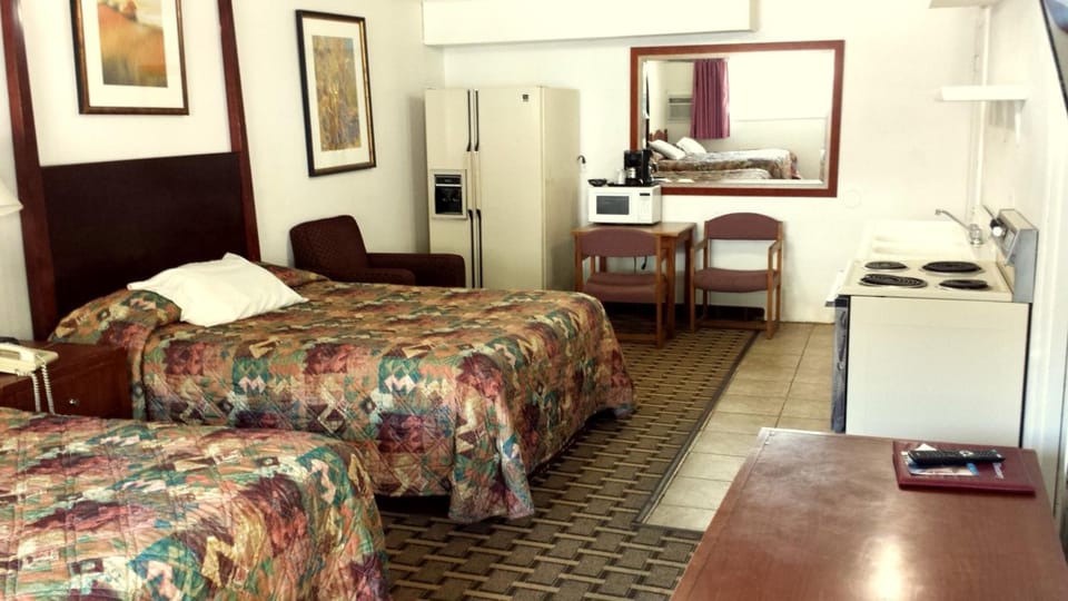 Desk, free WiFi, bed sheets, alarm clocks