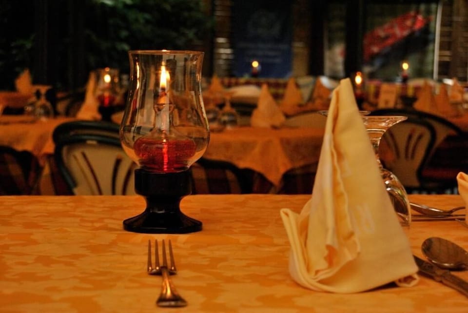 Lunch and dinner served, local cuisine