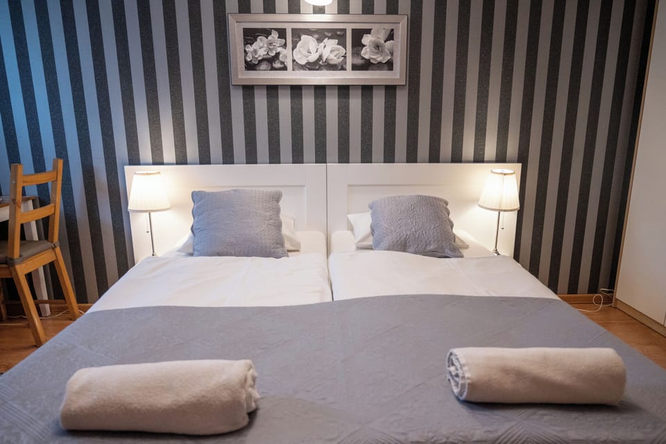 Comfort Double Room | Premium bedding, desk, soundproofing, iron/ironing board