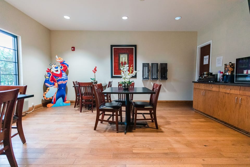 Free daily self-serve breakfast