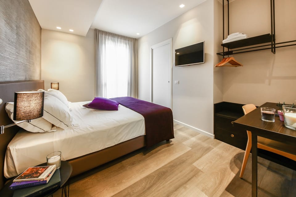 Double Room | Premium bedding, desk, laptop workspace, iron/ironing board