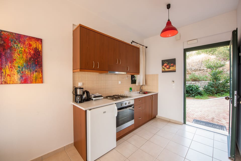 Apartment, 1 Bedroom, Sea View (1st Floor A3/A4) | Private kitchen | Espresso maker, coffee/tea maker, fridge, stovetop