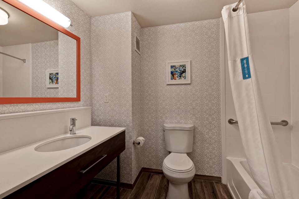 Room, 2 Queen Beds, Non Smoking | Bathroom | Free toiletries, hair dryer, towels, soap