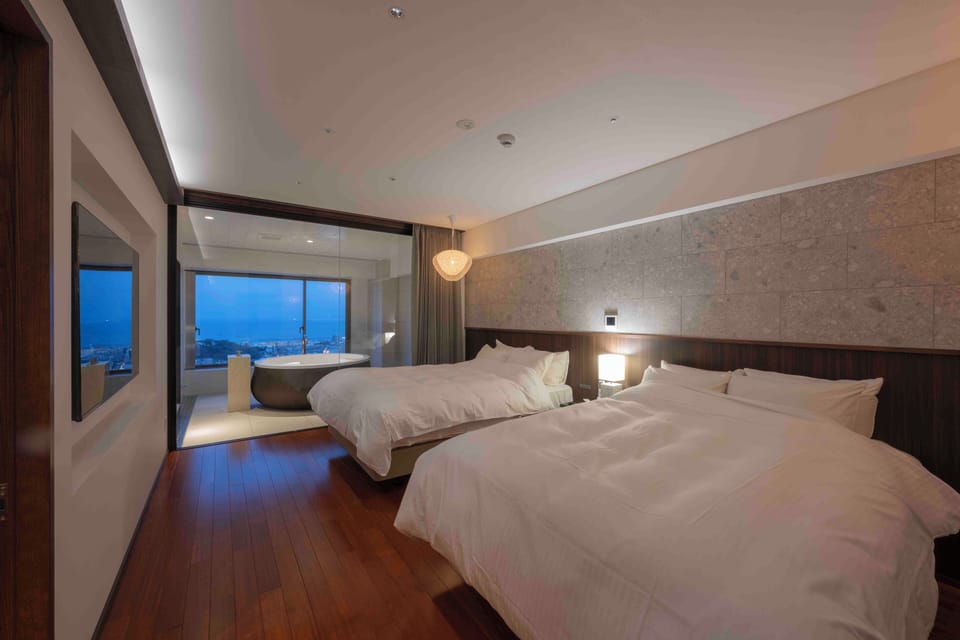 Luxury Suite, 2 Double Beds, Non Smoking, City View | Pillowtop beds, in-room safe