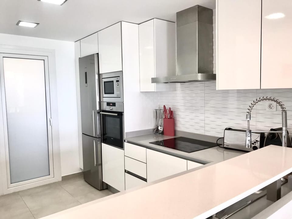 Apartment, 3 Bedrooms, Terrace, Sea View | Private kitchen | Full-size fridge, oven, stovetop, dishwasher