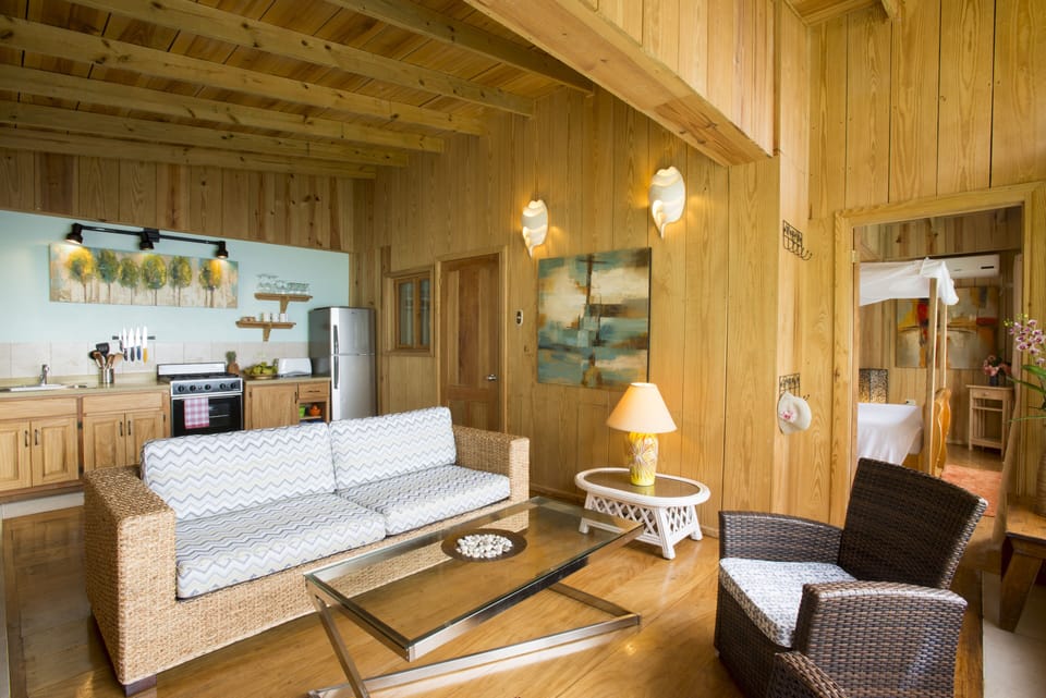 Standard Suite, 2 Bedrooms, Kitchen, Ocean View (Ginger Lily) | Private kitchen | Full-size fridge, oven, stovetop, electric kettle