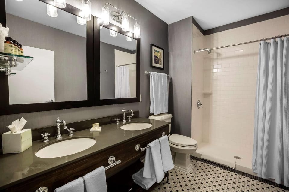 Executive Boutique Room King | Bathroom | Free toiletries, hair dryer, towels