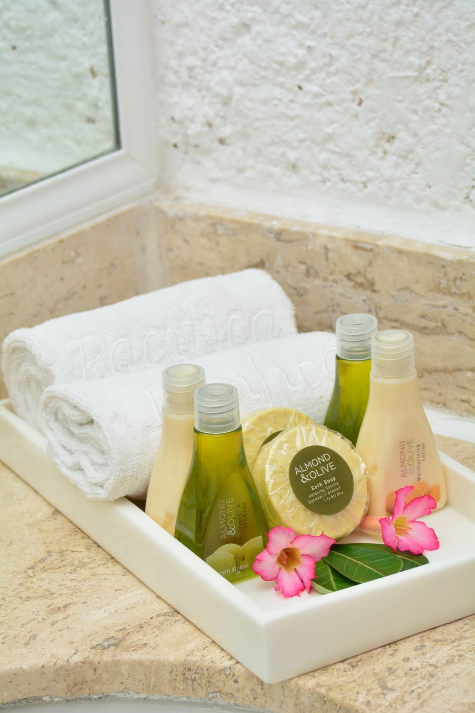 Shower, free toiletries, hair dryer, bathrobes