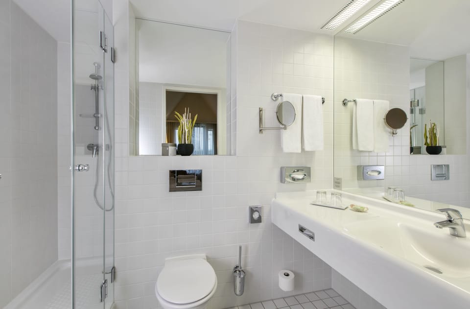 Free toiletries, hair dryer, towels, soap