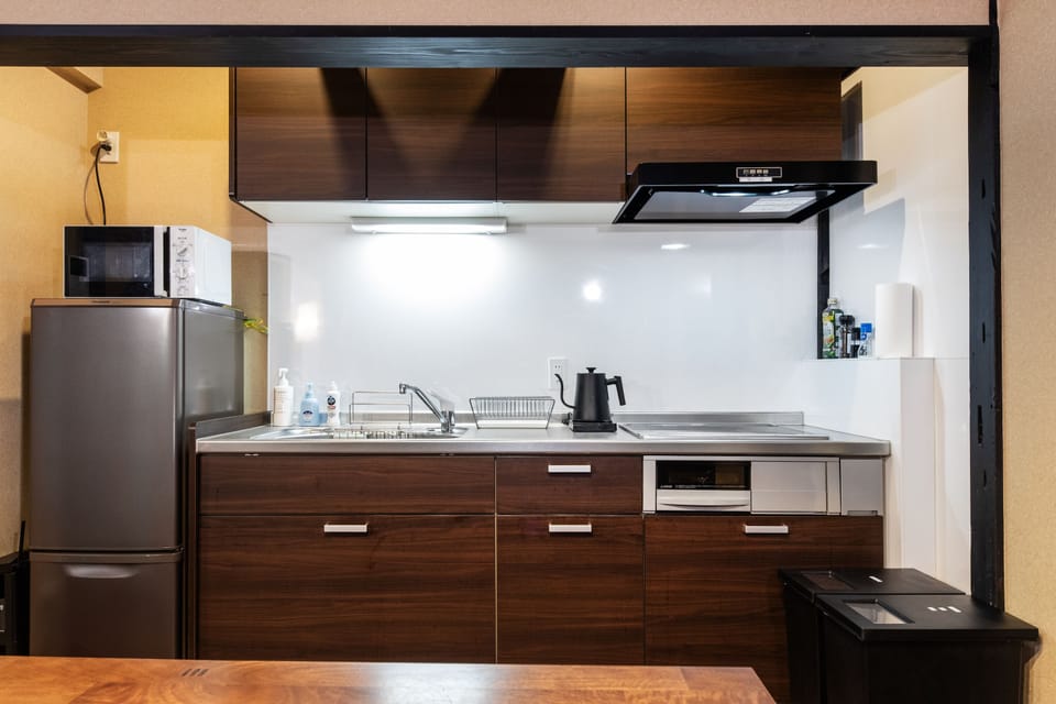 Shiki Homes | NATSU 夏 | Private kitchen | Full-size fridge, microwave, stovetop, electric kettle