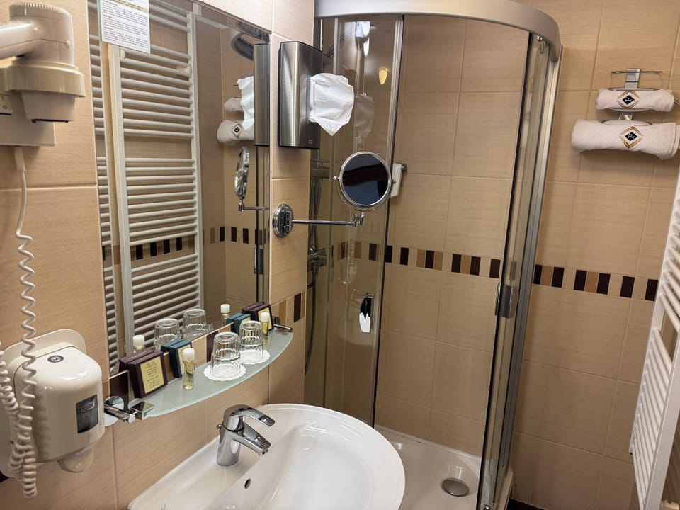 Comfort Double or Twin Room | Bathroom | Shower, free toiletries, hair dryer, towels