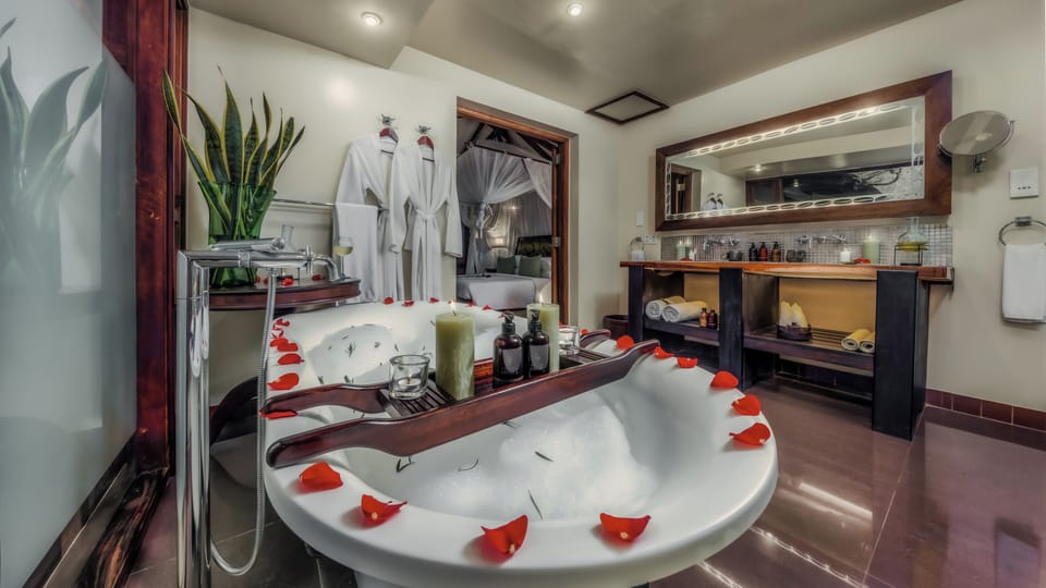 Suite (Plantation) | Bathroom | Shower, hydromassage showerhead, towels
