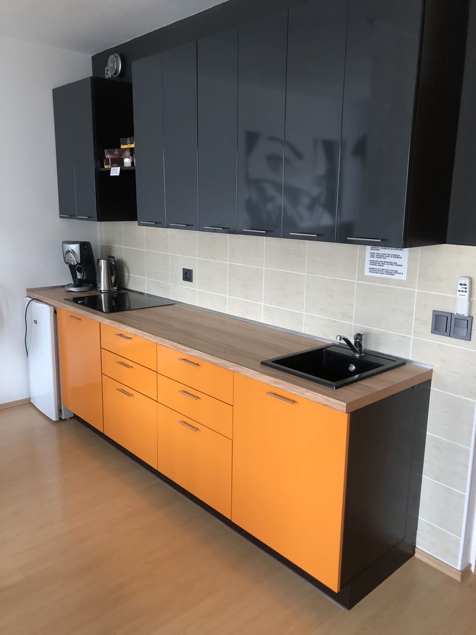 Family Apartment, 1 Bedroom, Balcony | Private kitchen | Fridge, microwave, oven, stovetop