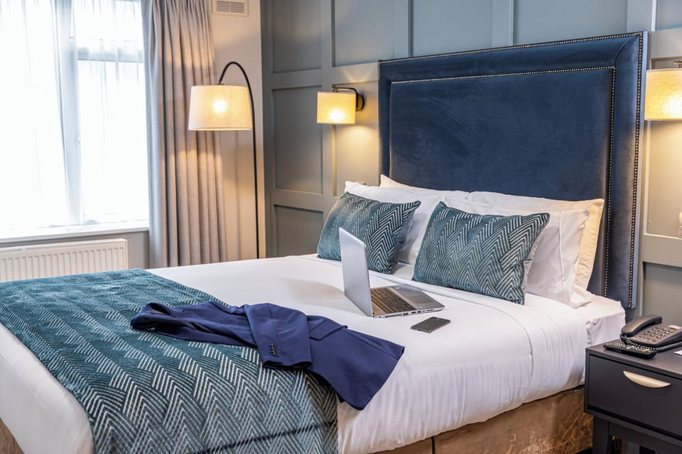 Double Room | Premium bedding, in-room safe, laptop workspace, iron/ironing board