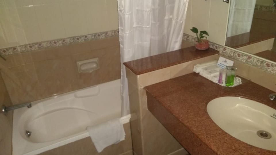 Suite, 1 King Bed | Bathroom | Separate tub and shower, free toiletries, hair dryer, towels