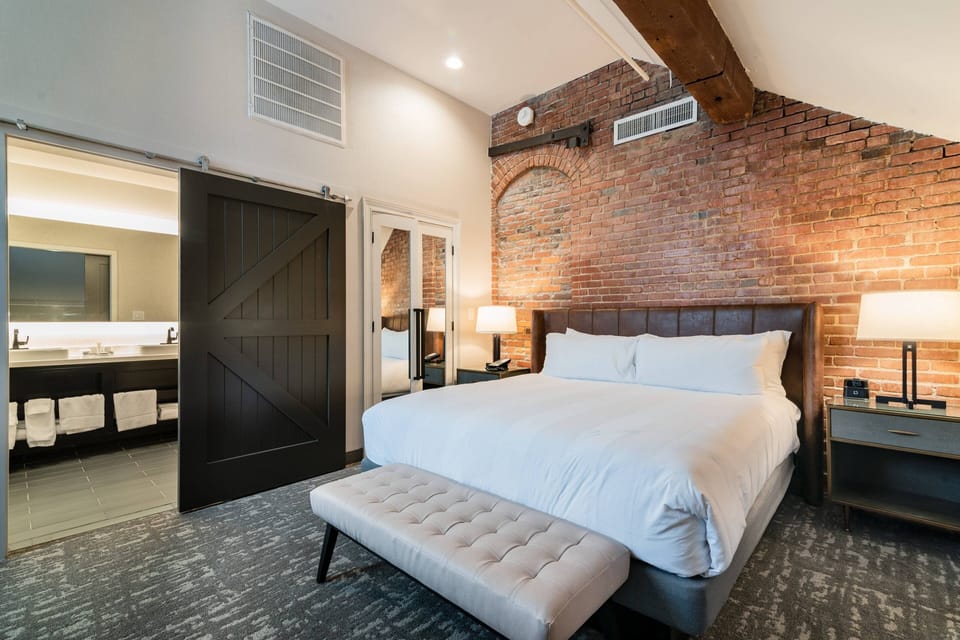 Premium bedding, down comforters, pillowtop beds, desk