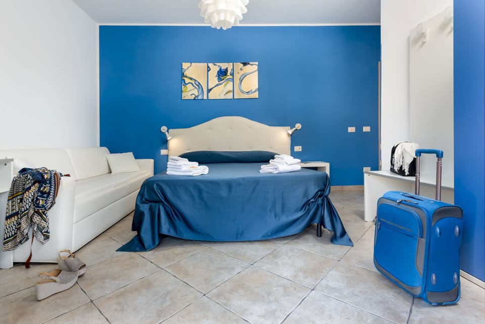 Double Room, Patio (Rosa Blu) | Premium bedding, minibar, desk, laptop workspace