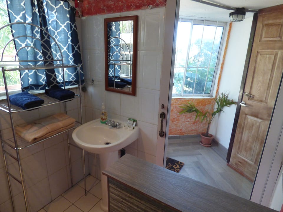 Panoramic Studio, 1 Double Bed | Bathroom | Shower, rainfall showerhead, free toiletries, towels