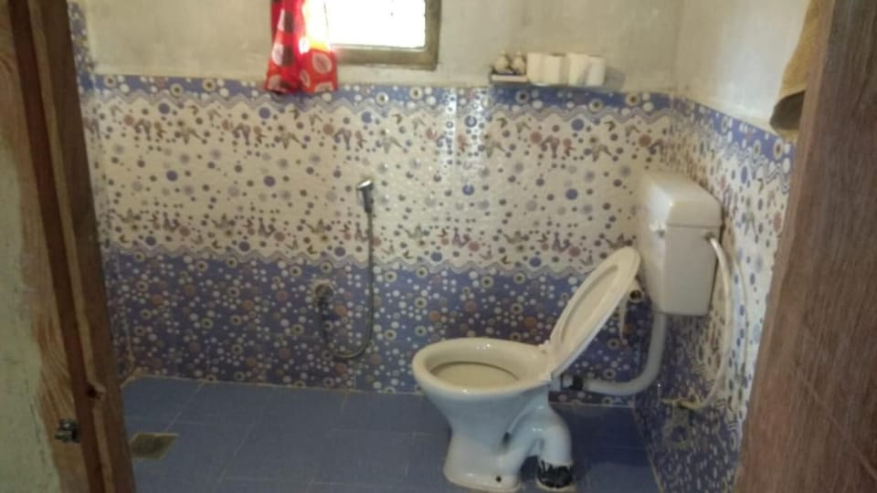 Shower, free toiletries, slippers, towels