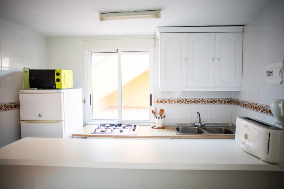 Fridge, electric kettle