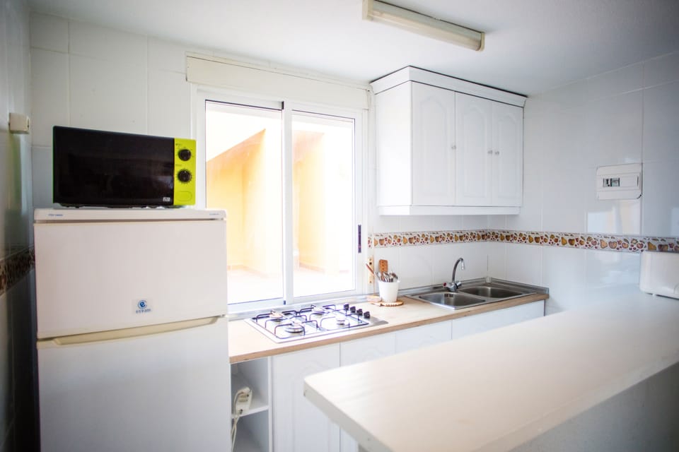 Fridge, electric kettle