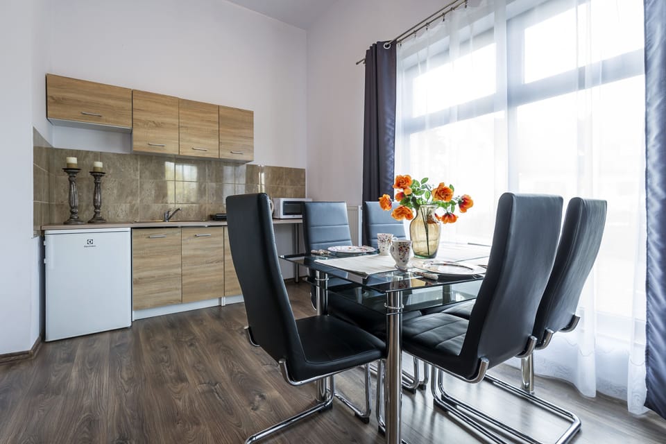 Apartment, 2 Bedrooms, Garden View (3A Bologne) | Private kitchenette | Fridge, oven, stovetop, cookware/dishes/utensils