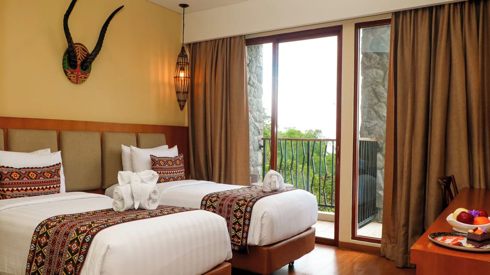 In-room safe, desk, laptop workspace, blackout drapes