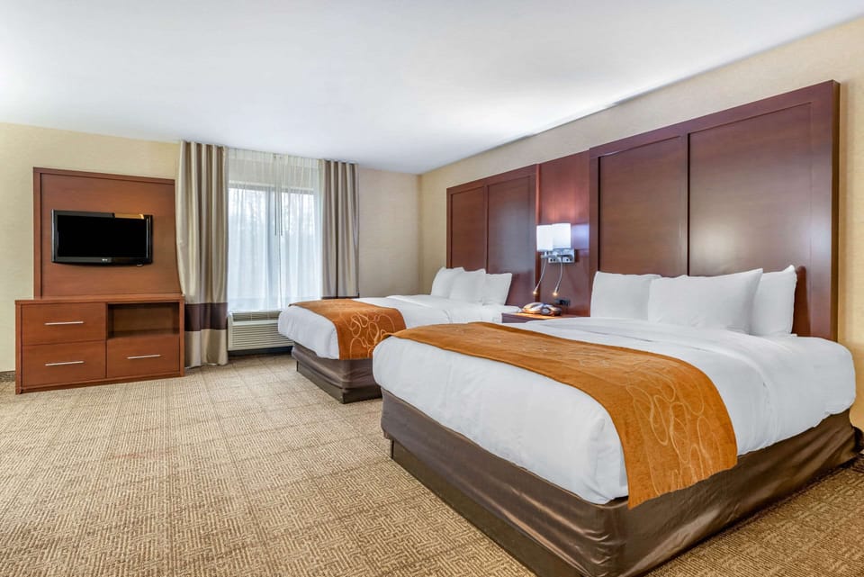 In-room safe, desk, iron/ironing board, free cribs/infant beds